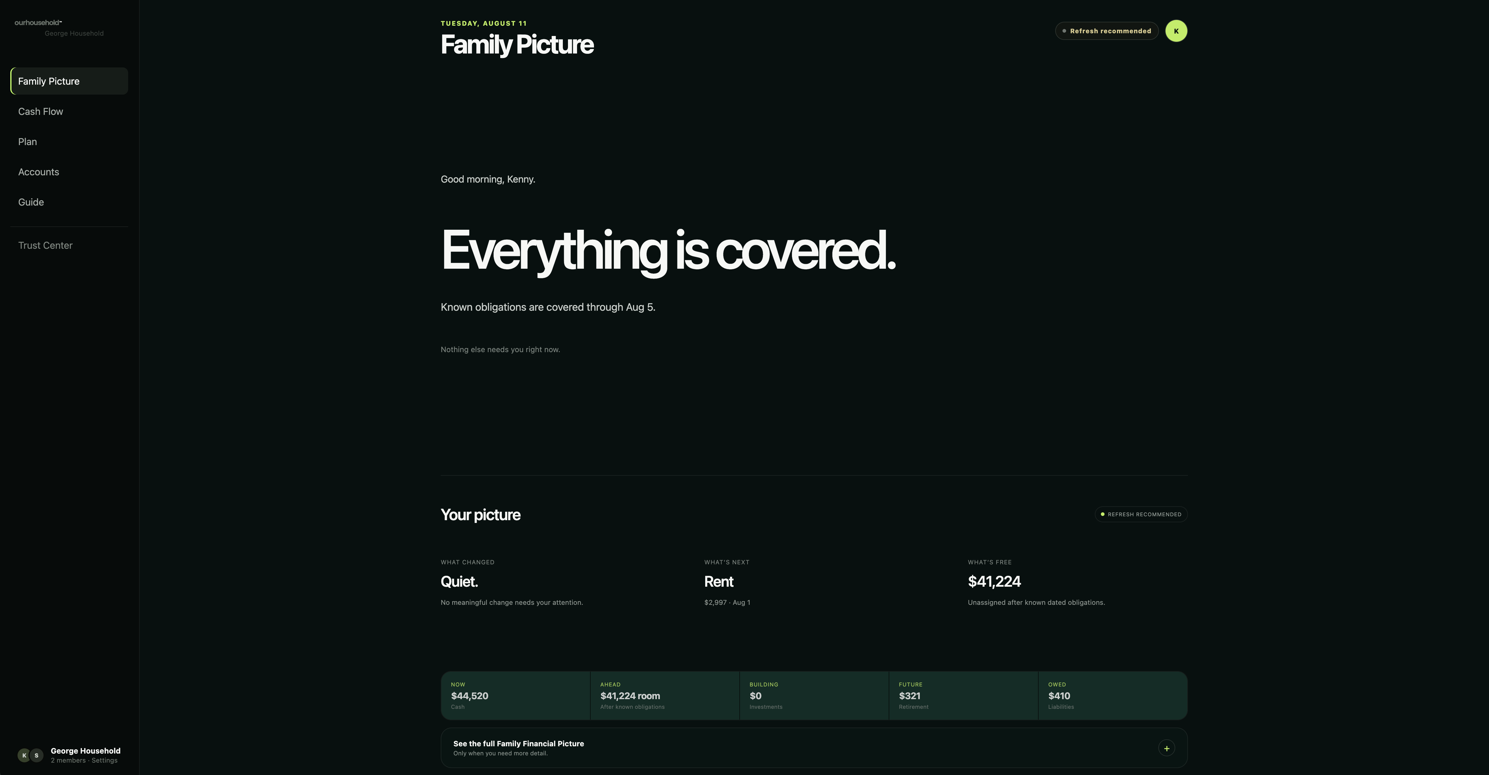 Household Family Picture dashboard on desktop.